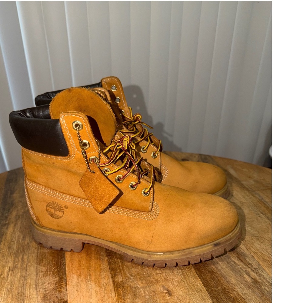 Timberland 6 Inch Premium Waterproof Boots Wheat Leather 10061 Mens 10 M